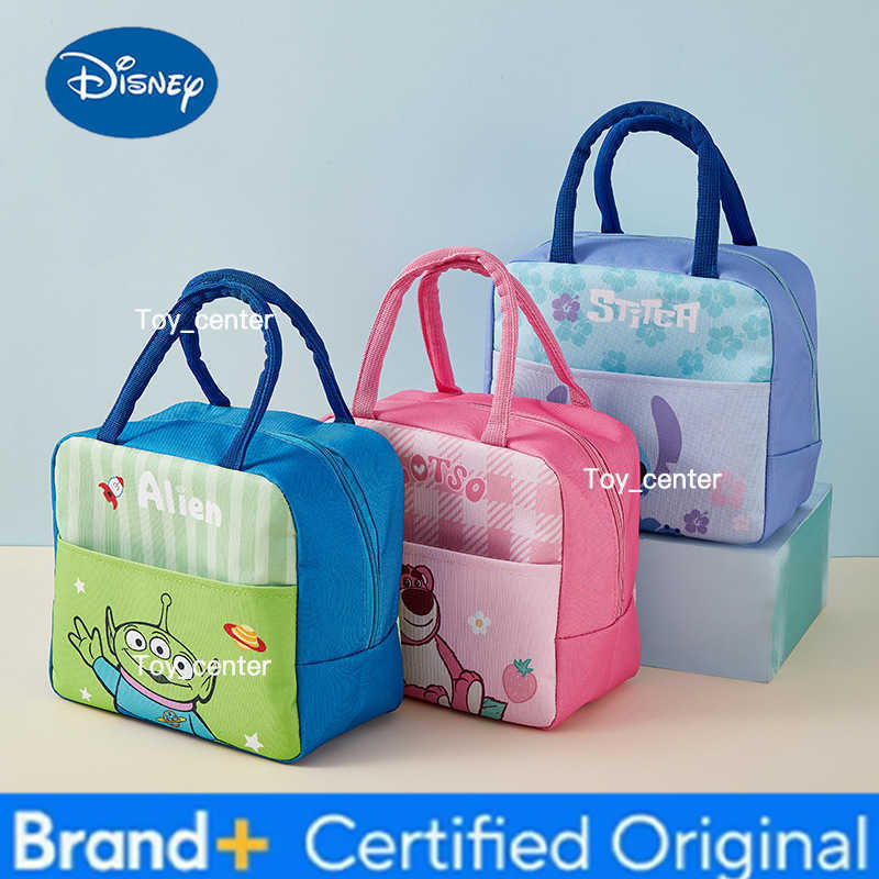 Cute Disney Lotso Thermal Lunchbox Bag Cartoon Camping Picnic Bag Student School Waterproof Oxford Cloth with Lunch Bag Gift H260304