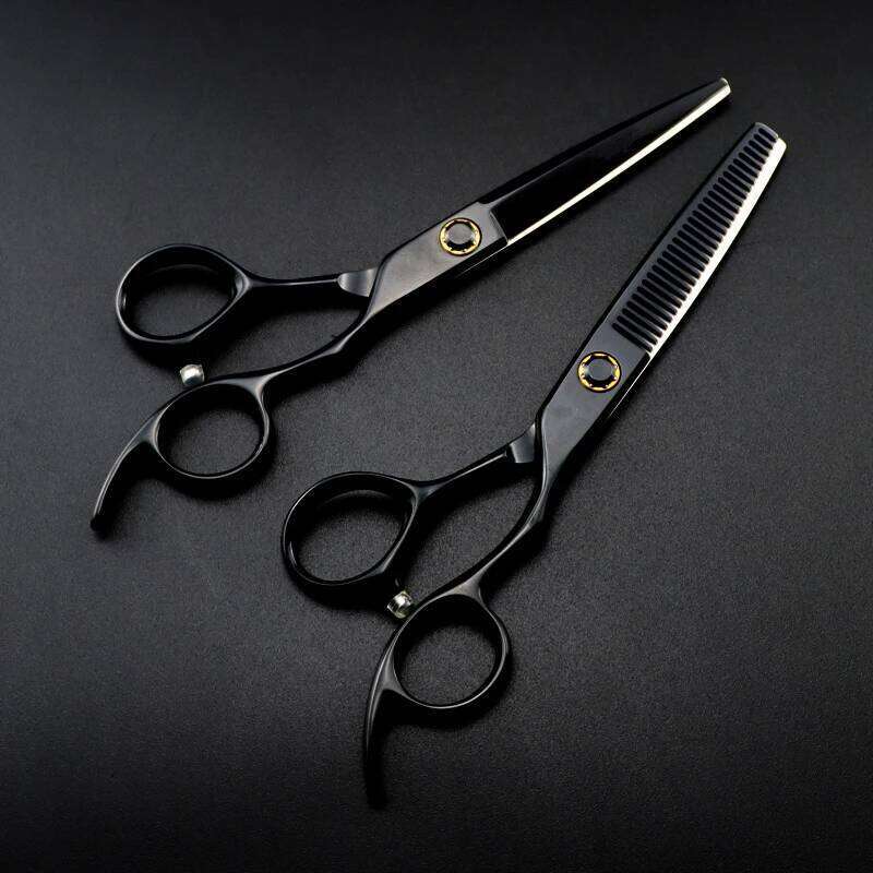 Customize logo /name JP440c 6 '' black Bearing hair haircut thinning barber tools cutting shears hairdresser scissors H260303