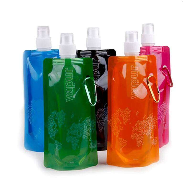 480ml Portable Ultralight Foldable Soft Flask Bottle Outdoor Sport Hiking Camping Bag Folding Water Bucket S260303