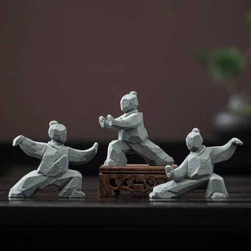 This Tai Chi sculpture is a new Chinese-style home desktop decorative figurine.T260304