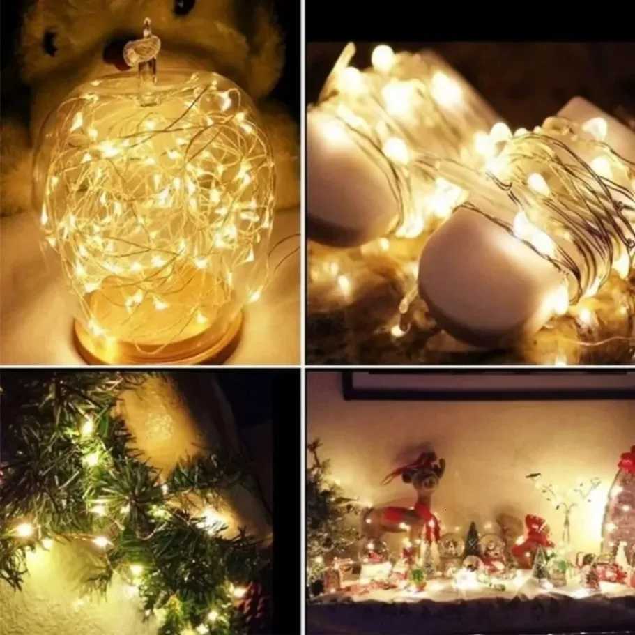 30/50 pcs 1-5M LED String Lights Waterproof Led Copper Wire Fairy Lights Battery Operated DIY Christmas Party Decoration Lights H260304