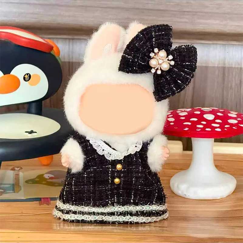 Labubu 15-17cm Luxury Dress Set - 2-Piece Tweed Top & Monogram Tulle Skirt, Doll OutfitT260304