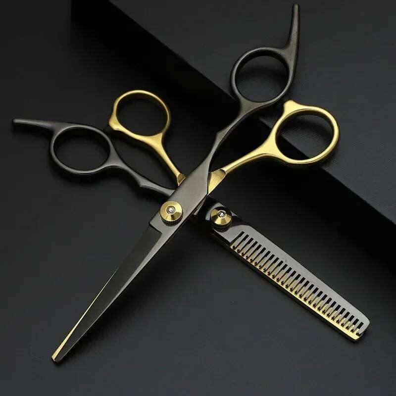 Professional Barber Razor Shear 6 Inch Stainless Steel Hairdressing Scissors Cutting for Men Women Kids Salon Pet H260303