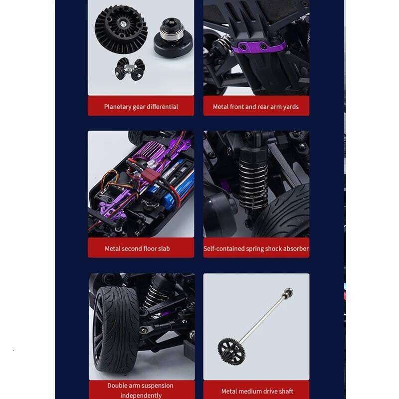 SCY 16303 1:16 High Speed RC Drift 4WD 35km/h 2.4G Remote Control American Muscle Toy Car Kids Gifts Z260303