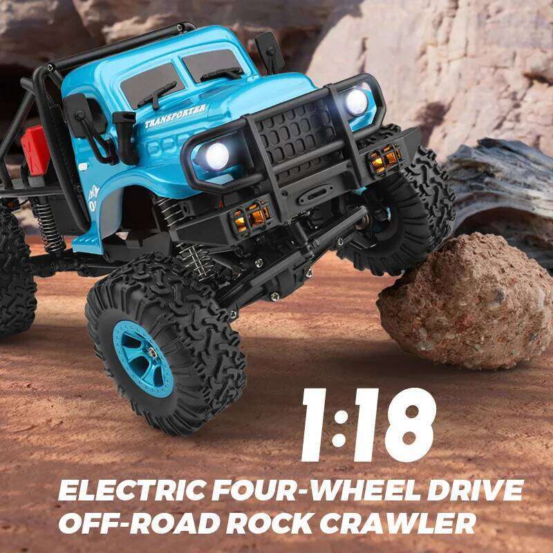 Wltoys 184020 1:18 Mini RC Car 2.4G With LED Lights 4WD Off-Road Electric Crawler Vehicle Remote Control Truck Toy for Children Z260303