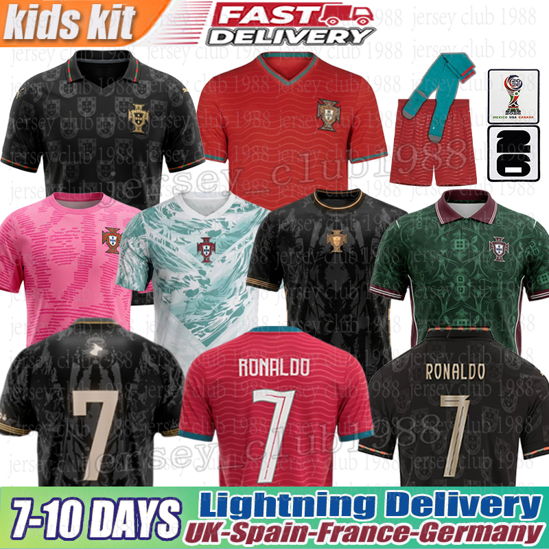 24 25 26 camiseta Portugal Jersey RONALDO jersey Joao Felix BERMARDO Bernardo B.FERNANDES LEAO Ramos Dias Felix football shirt portugal jersey 2026 worldcup Kids kit