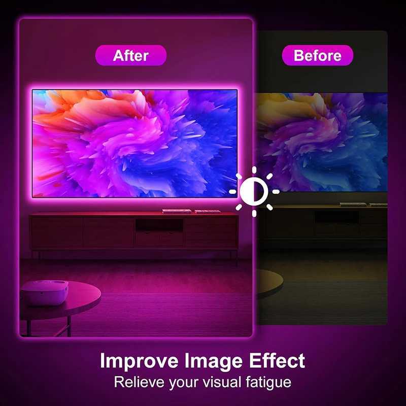 RGB Led Strip Lights 5m 10m 20m 25m Led Room Light Flexible Ribbon Luces Led Tape for TV Backlight Home Room Bedroom Decoration H260304