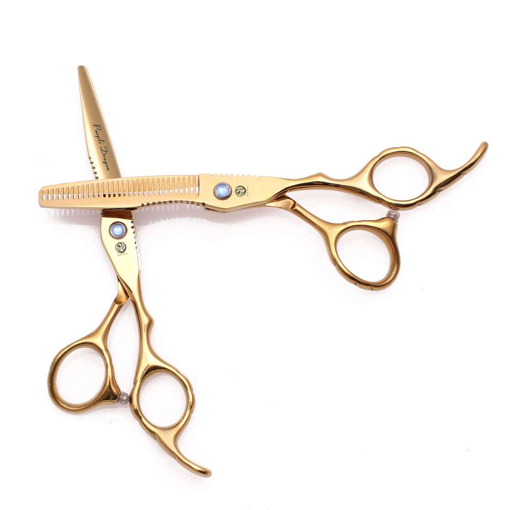 Professional Hairdressing 6" Japan Gold Stainless Cutting Thinning Shears Hair Scissors Dropshipping Z1011 H260303