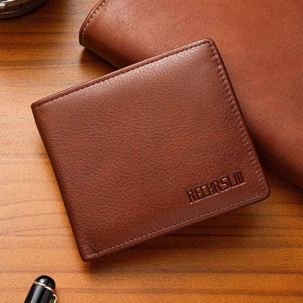 Classic Style Genuine Leather Men's Short Fashion High-Quality Coin Holder Card Carrier Wallet C260304