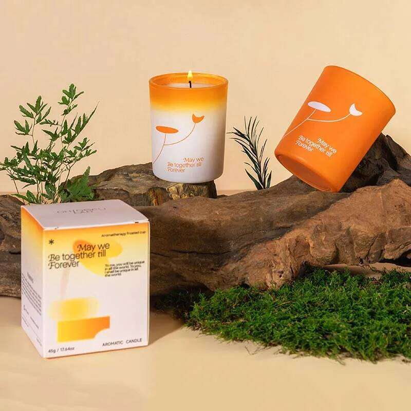 Aromatherapy in Jar Room Decoration, Ebony Sandalwood Scented Candle, Gift for Guests, Souvenir Candles W260304