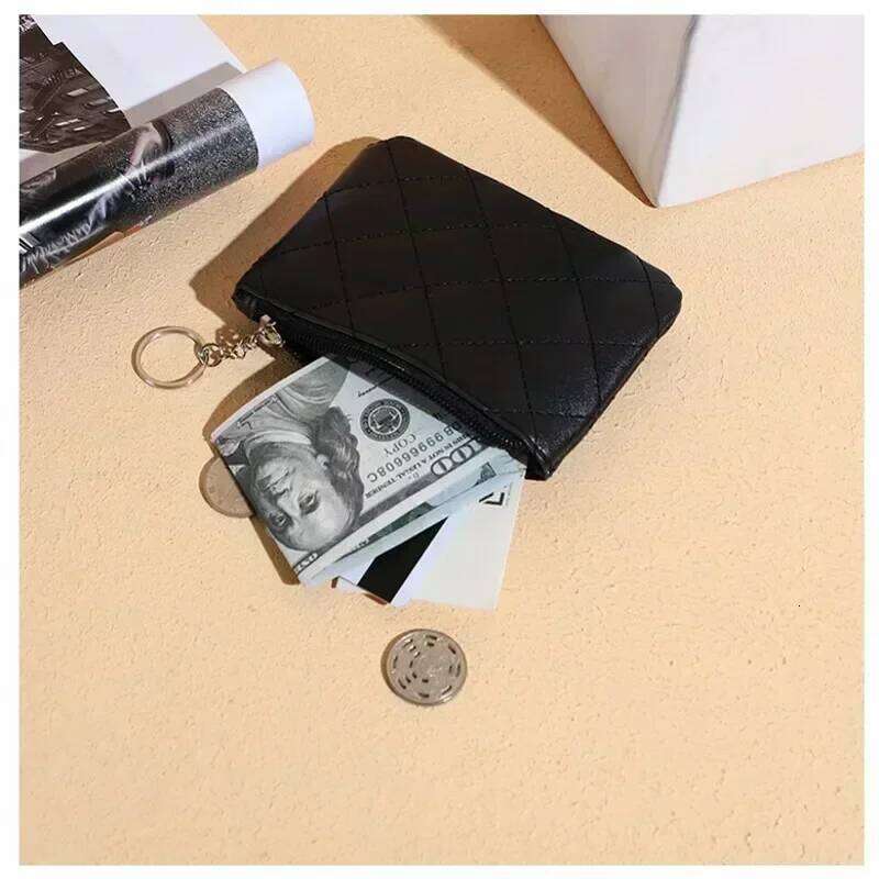 Fashion Leather Women Purse Small Wallet Change Coin Pouch Mini Zipper Money Clip Bags Children Pocket Wallets Key Holder C260304