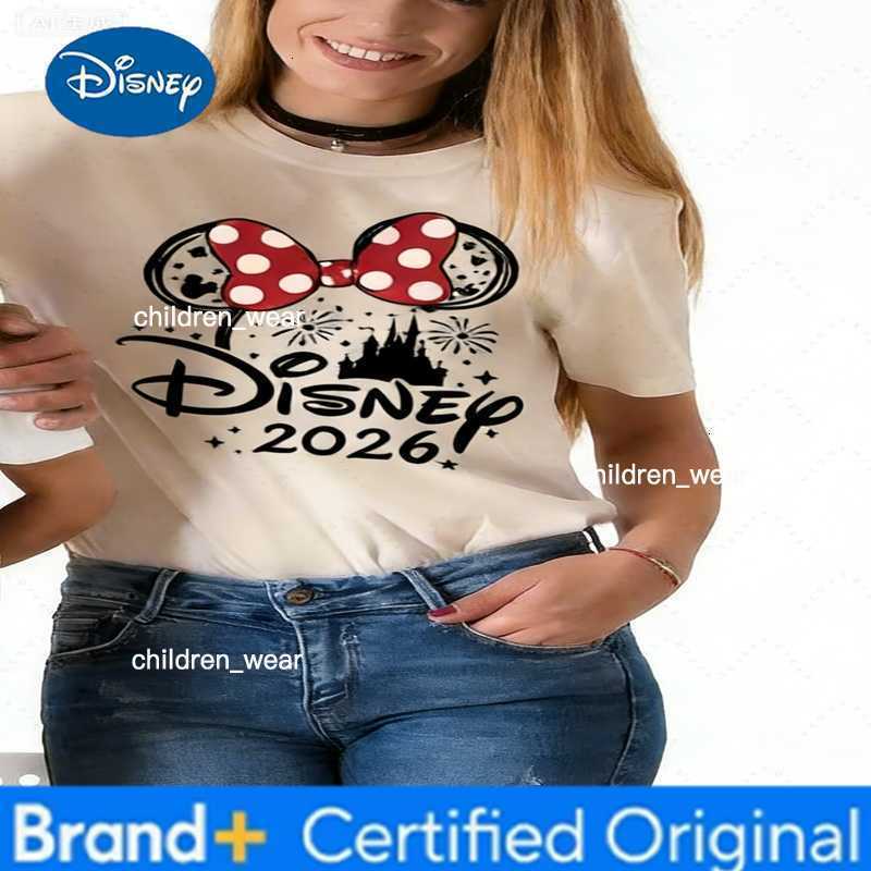 Disney 2026 Trip Mickey Minnie Mouse Family Match T-Shirt Cotton Dad Mom Bro Sis T Shirt Matching ful Gift Parent-Child Tee H260304