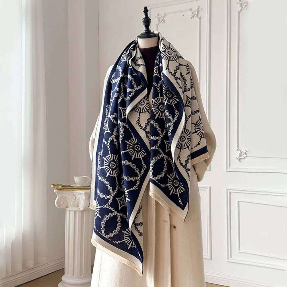 Luxury Warm Poncho Imitaion Cashmere Winter Women Scarf Shawl Wraps Female Thick Pashmina Blanket Bufanda Travel Echarpe 2025 XJ260304