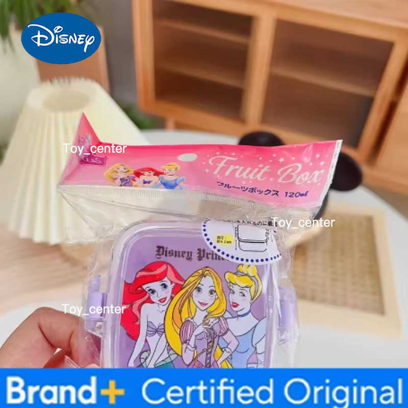 Disney Princess Mini Bento Box Cartoon Mickey Minnie Outdoor Picnic Fruit Snack Box Single Layer Storage Student Portable Gift H260304