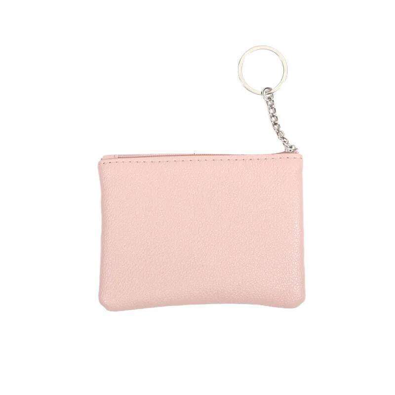 PU Leather Money Coin 2025 New with Key Ring Waterproof Pocket Purse Zipper Wear-resistant Credit Card Holoder Male C260304