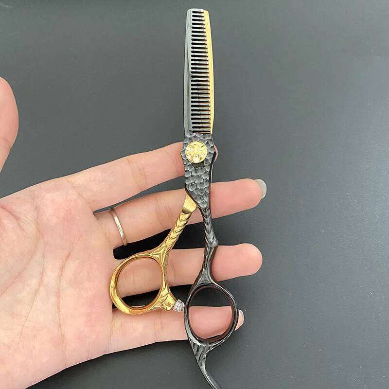 New Professional Japan 440C 6 '' Hair Flat Cutting Teeth Haircut Thinning Barber Haircutting Scissors H260303