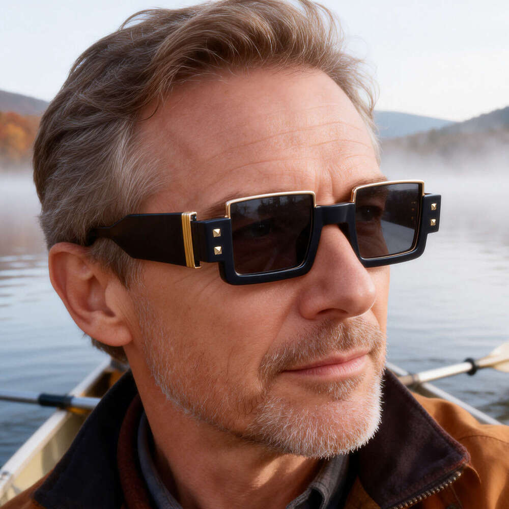 Sunglasses European American Style Square Frame Unique Avant-garde Design with UV Protection for Outdoor and Daily Wear Gift High Quality Texture