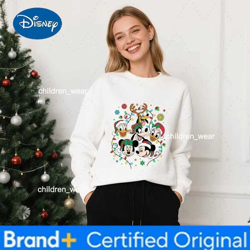 Disney Mickey and Friends Christmas Cotton Family Sweatshirt Mom Dad Kids Matching Holiday Outfit Parent kids Coordinated Wear H260304