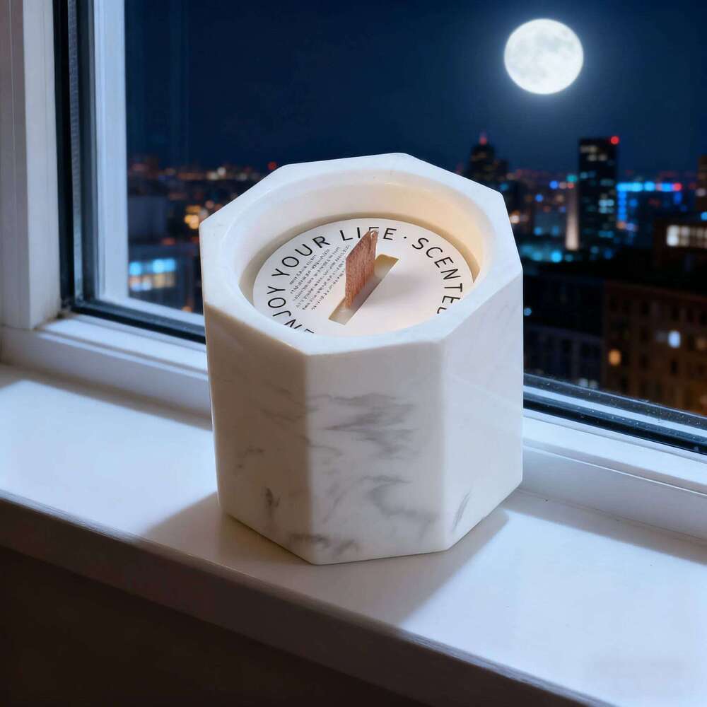 Water Ink Scented Candle in Gypsum Cup, Creative Gift, Aromatherapy for Bedroom Relaxation, Viral Trending Home Decor W260304