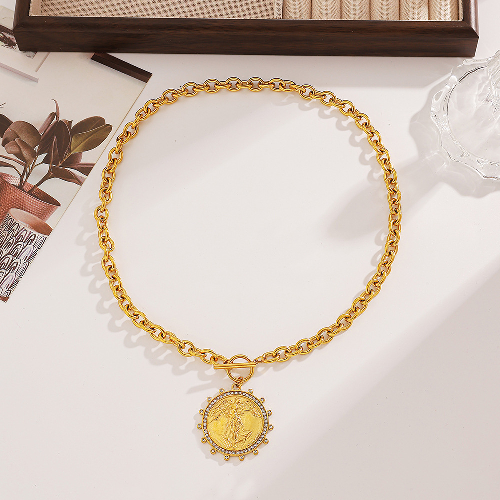 pearl Vintage horse coin Pendant Choker Clavicle Chain Necklace For Women Girl Punk Collares Aesthetic Jewelry Gifts 240711