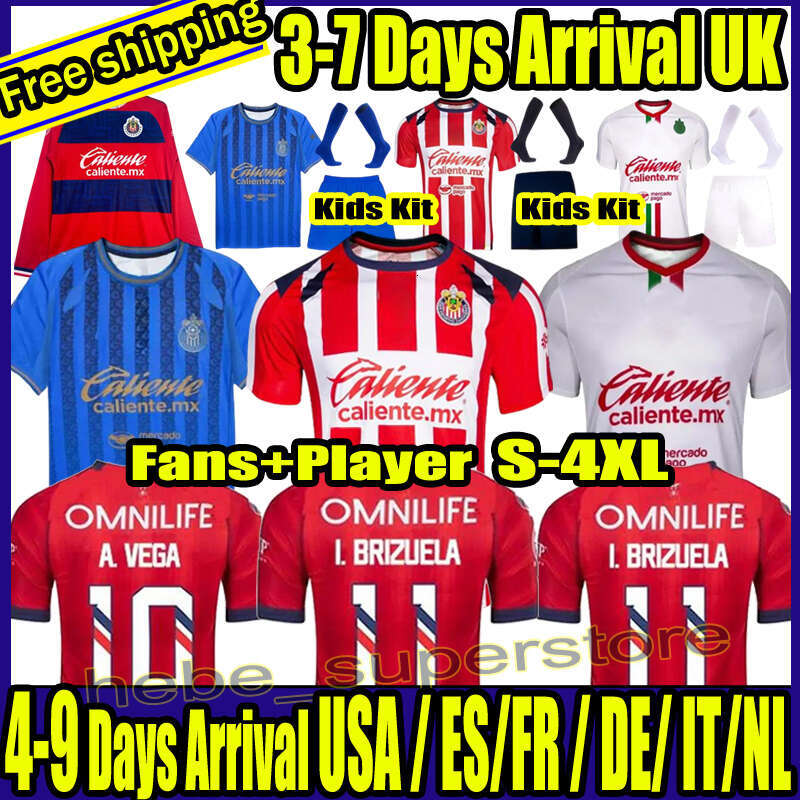 S-4XL 25 26 Chivas de Guadalajara Third Soccer Jerseys 2025 2026 Home Away Player fans Football Jersey Shirts kit Men kids CHICHARITO A.ZALDIVAR ALVARADO