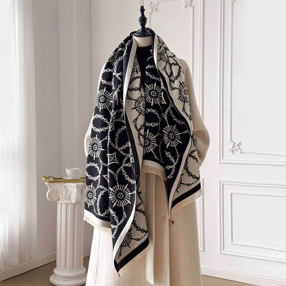 Luxury Warm Poncho Imitaion Cashmere Winter Women Scarf Shawl Wraps Female Thick Pashmina Blanket Bufanda Travel Echarpe 2025 XJ260304