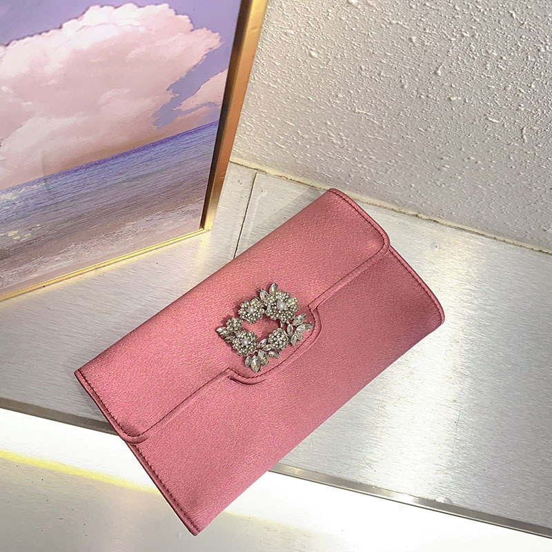 Fashion Satin Clutch Purse Women Handbag Glitter Diamond Evening Bag Wedding Party Banquet Bag Shoulder Bag 251107