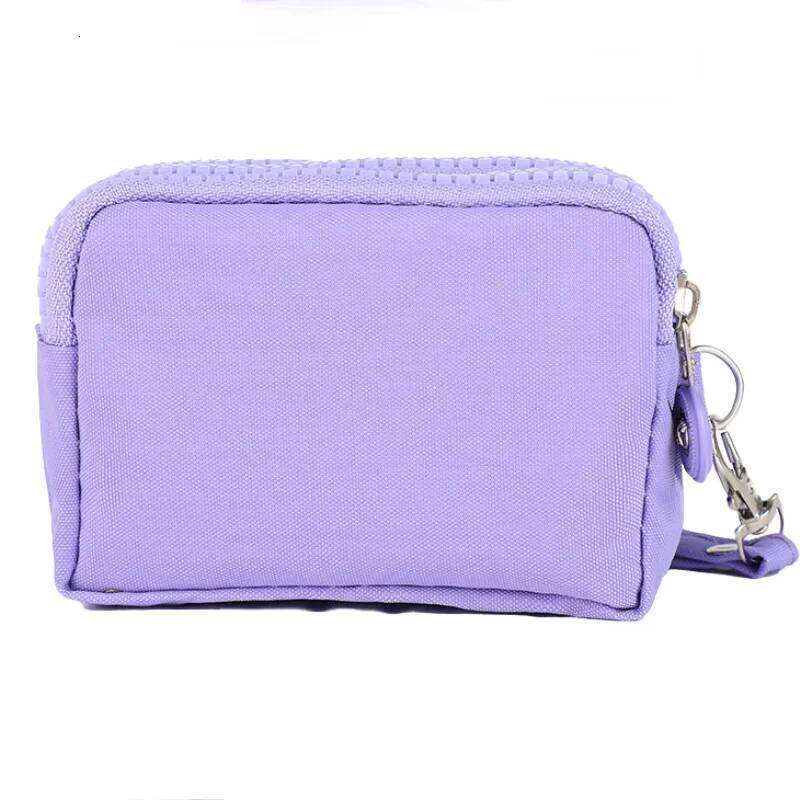 Mini Nylon Coin Purse Key Women Wallets Zipper Waterproof Portable Three Layer Card Holder Female Girl Handbag Headphone Bag C260304