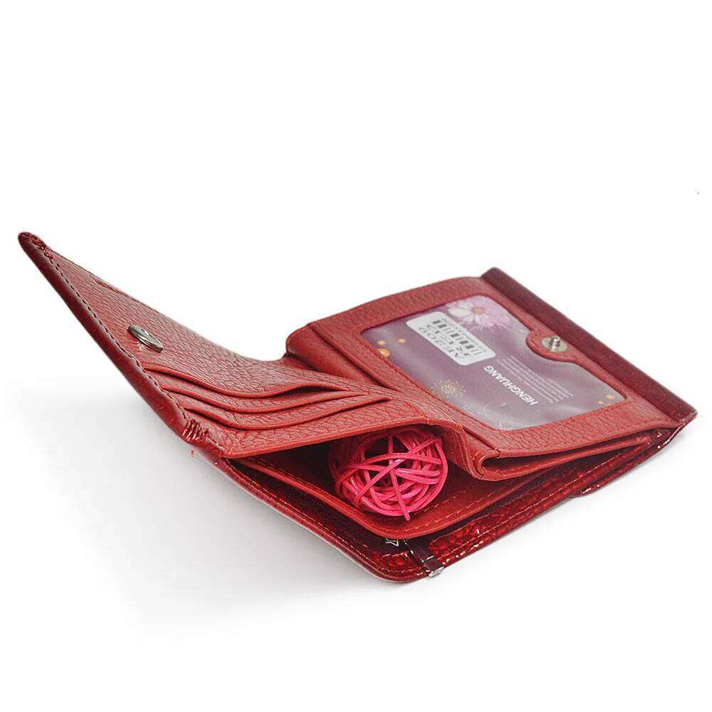 HH Women Wallet Patent Leather Lady Short Hasp Zipper Coin Card Holder Purse Mini Wallets Female Luxury Alligator Purses Clutch C260304