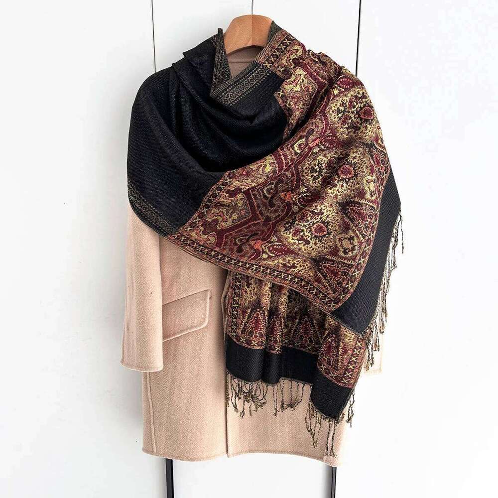 Luxury Scarf For Women Autumn Faux Cashmere Pashmina Wrap Warm Winter Shawl Design Print Female Foulard Stoles Brand XJ260304