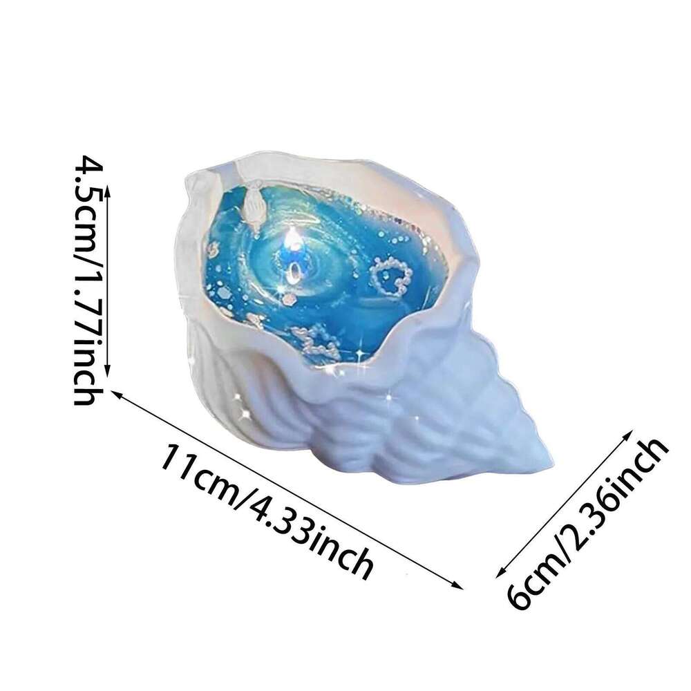 Seashell Candle Handmade Natural Scented Soy Wax Long Burn Time Home Candles with Sandalwood Fragrances for Room Decor W260304