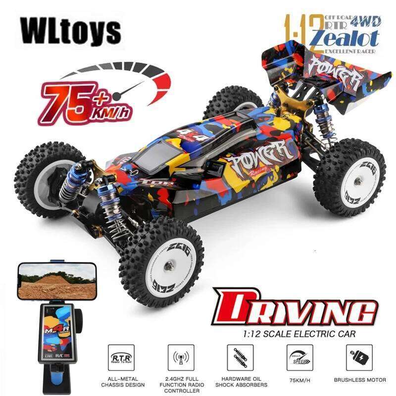 WLtoys 124017 124007 75KM/H RTR 2.4G Racing RC Car Brushless 4WD Electric High Speed Off-Road Drift Toys For Kids And Adults Z260303