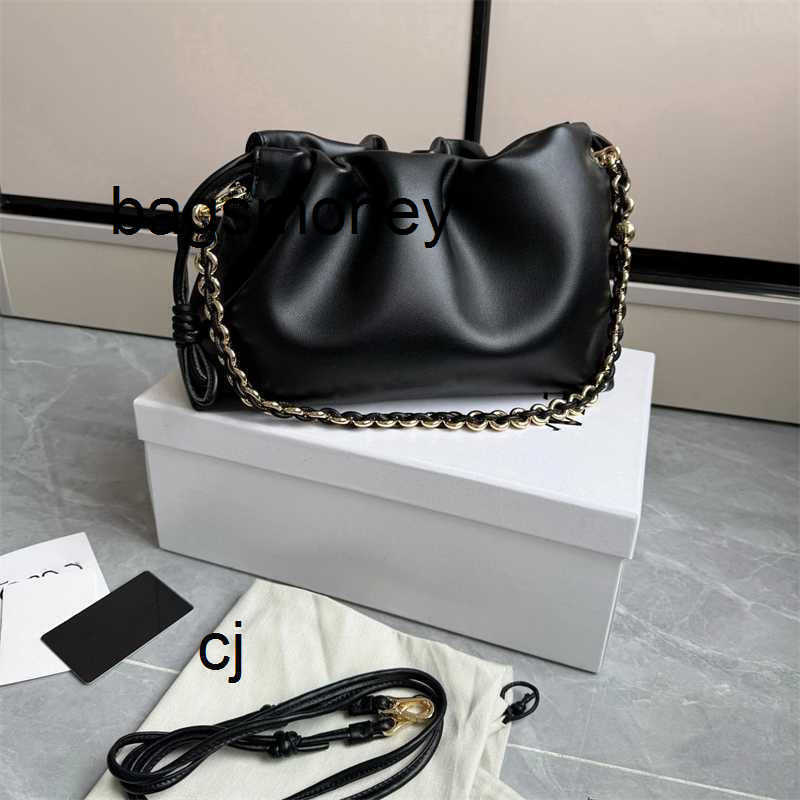 Spain Flamenco Handbags Lucky Bag Purse Bucket Bag Cowhide Drawstring Pleated Crossbody Shoulder Underarm Bag 75VD