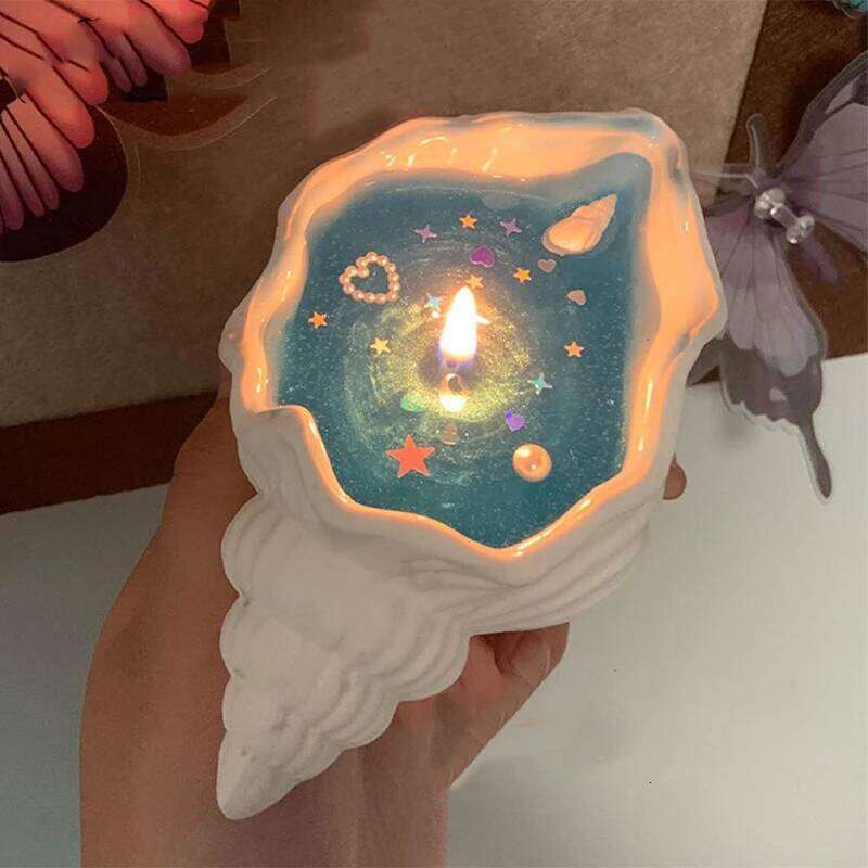 Conch Aromatherapy Creative Fragrance Shell Sea Star Handmade Jelly Candle Atmosphere Ocean Wind Birthday Companion Gift W260304