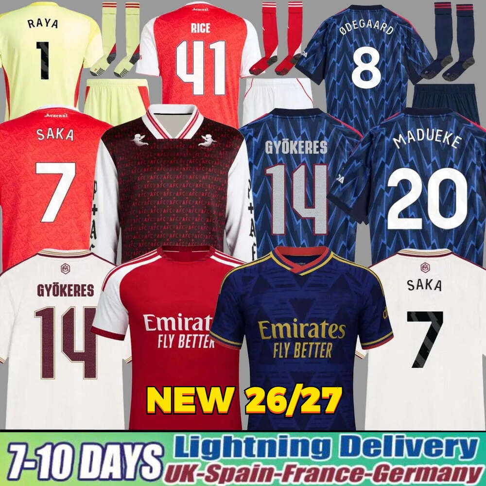 2026 GYOKERES SAKA Zubimendi RICE EZE ODEGAARD Jerseys G. JESUS MARTINELLI SALIBA HAVERTZ maillot GABRIEL ZINCHENKO Gunners 2025 arsenalsfootball kits 25 26 27
