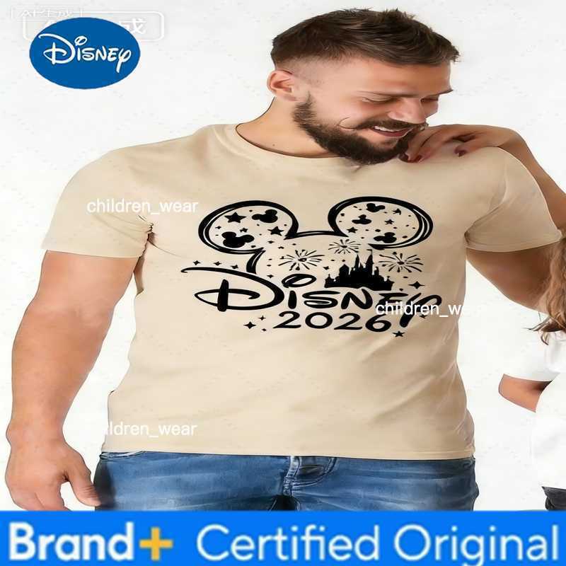 Disney 2026 Trip Mickey Minnie Mouse Family Match T-Shirt Cotton Dad Mom Bro Sis T Shirt Matching ful Gift Parent-Child Tee H260304