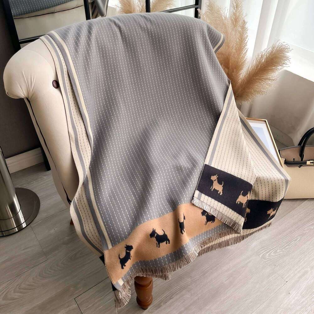 Warm Geometric Striped Jacquard with pashmina shawl Cashmere Fringe for Autumn and Winter Coldproof Windproof Scarf XJ260304