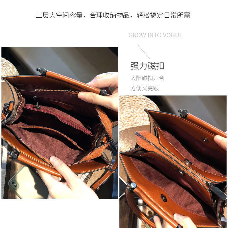 Luxury Shoulder Bags Totes Hobo Genuine Leather Women S New Commuter Handbag Retro Large Capacity Tote Ladies Bag SENYY