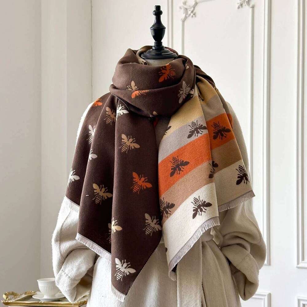 New Luxury Autumn and Winter Cashmere Print Scarf Women Warm Pashmina Poncho Scarves Fashion Shawl Thick Foulard Bufanda XJ260304