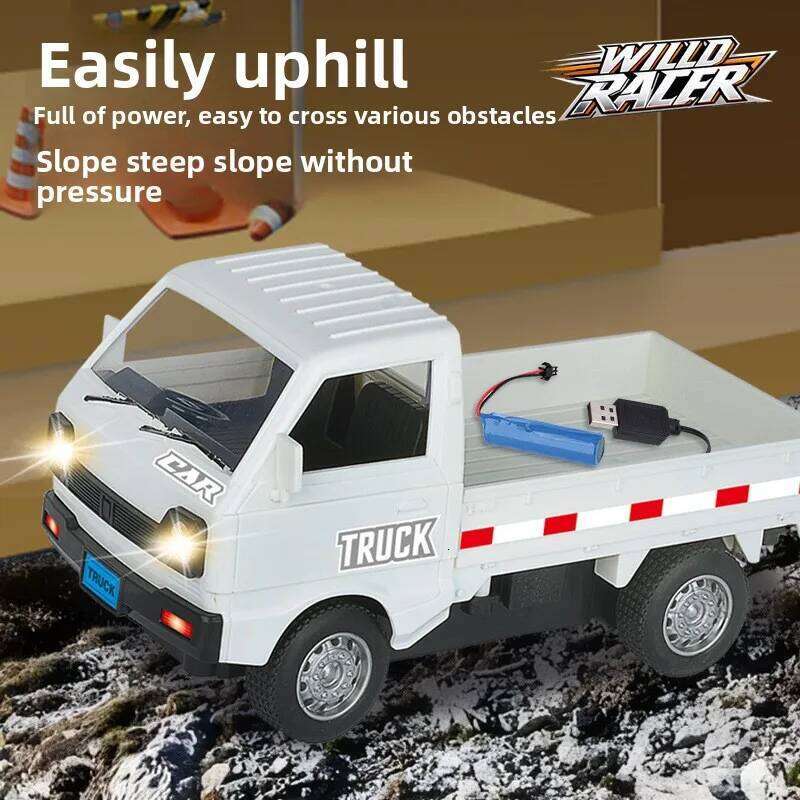 1:16 Scale Drift RC Truck 4WD High-Speed Remote Control Car Toys with LED Lights All-Terrain Tires Realistic Model Toy for Boys Z260303