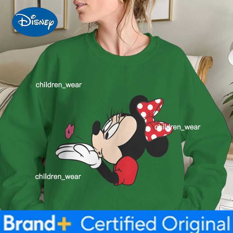 Disney Fun Mickey Mouse Minnie Kiss Crew Neck Sweatshirts for Women Men Couples Spring Autumn Versatile Clothes Fashion Mickey Pullover H260304