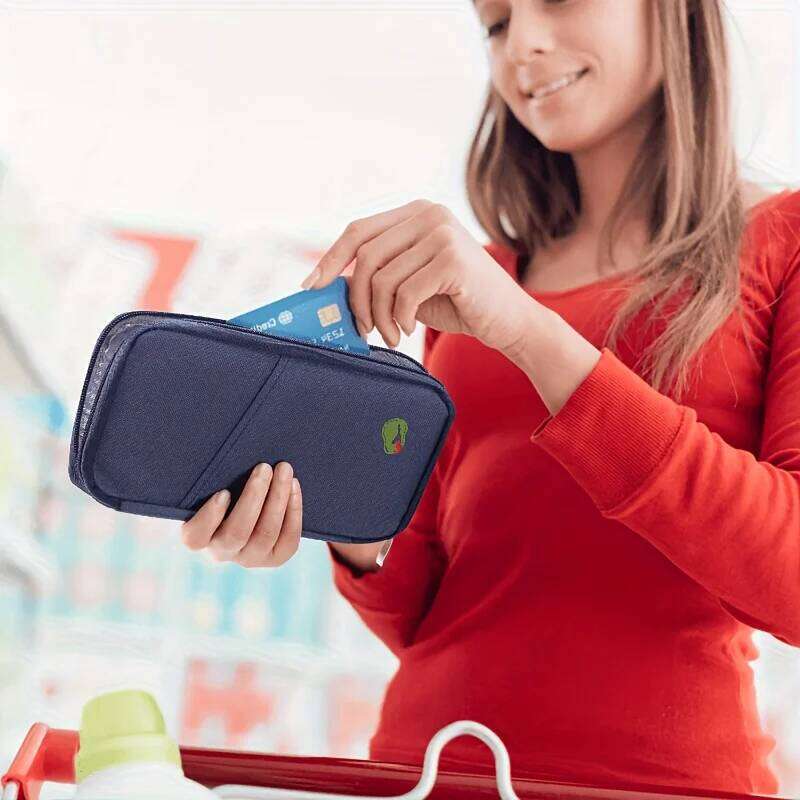 Multi-Functional Wallet-Style Travel Document Holder Men's Women's Style Passport Wallet Organizer Bag C260304