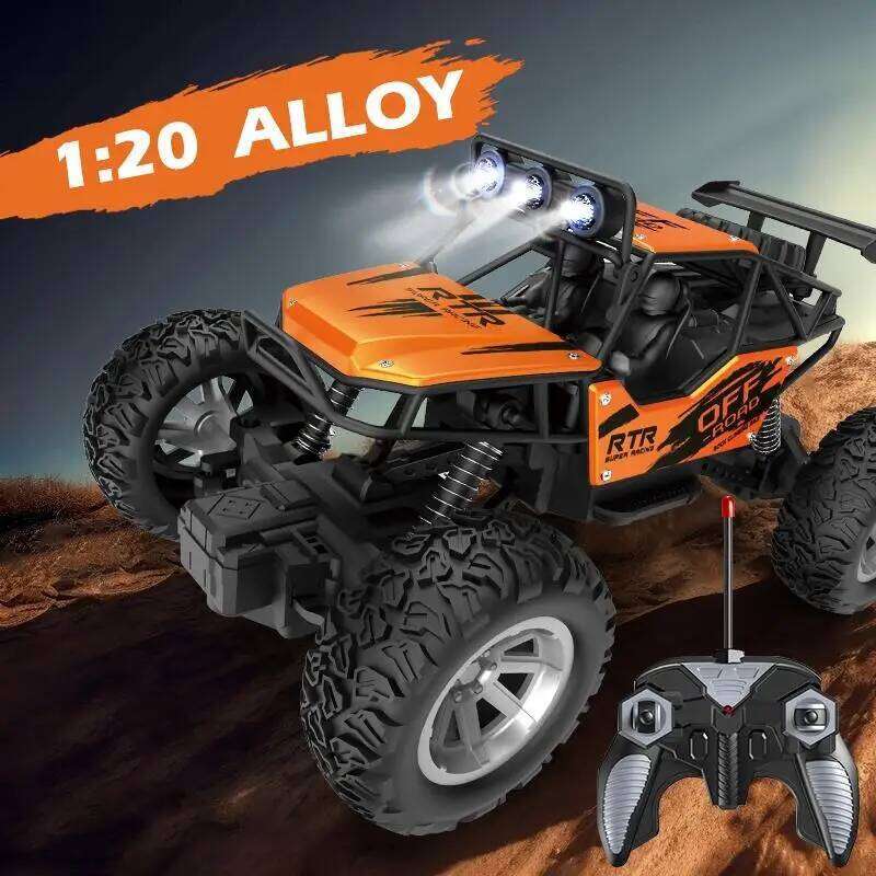 1:20 R/c Remote Alloy Car, Full Function Radio Control High Performance Climbing Vehicle, LED Roof Light, Christmas gift Z260303