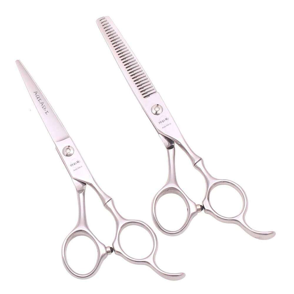 Hairdressing 5.5" 6" AQIABI Japan 440C Cutting Thinning Professional Hair Scissors Barber Shears A9030 H260303