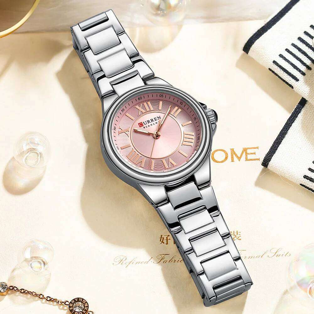 CURREN Fashion New Luxury Bracelet Quartz Watches For Women Wristwatch Stainless Steel Watch Lady Sports Dress Clock Gift XJ260303