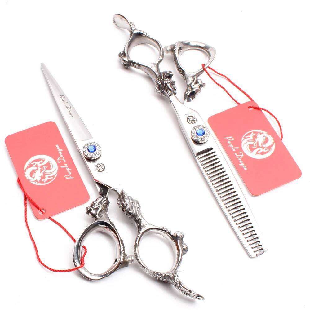 5.5" 6.0" 440C Purple Dragon Hairdressing Cutting Hair Thinning Shears Professional Scissors Z9004 H260303