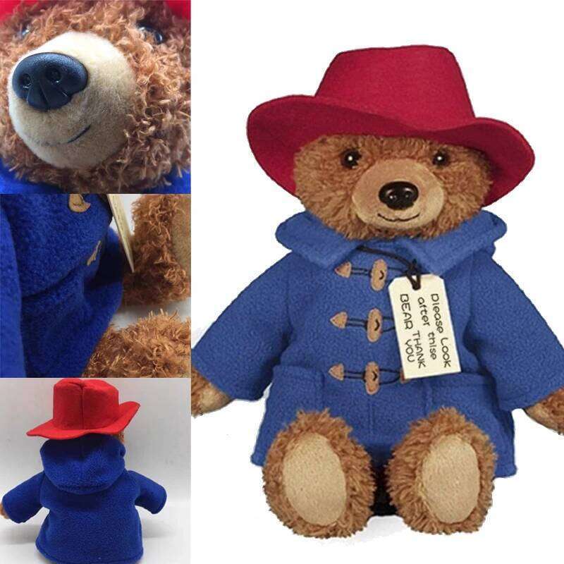 18-45CM Anime Cartoon Paddington Plush Kawaii Small Bear Stuffed Dolls High Quality Children Christmas Birthday Gifts XJ260303