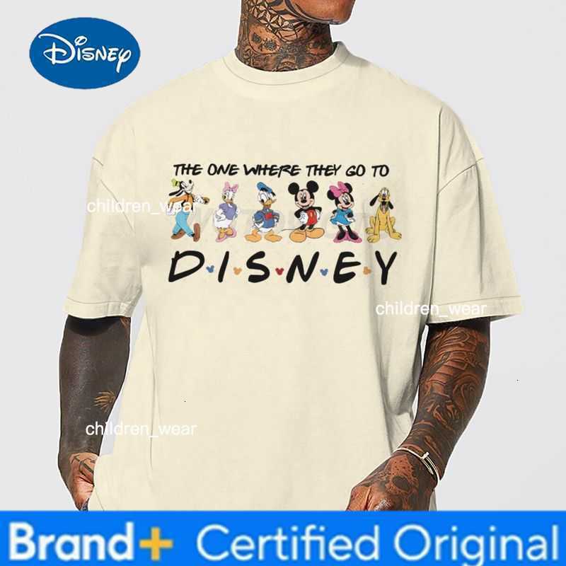 Disney Family Matching T-Shirt 2026 Fashion Casual Top for Kids Adults Mickey and Friends Print Casual Short Sleeve Top Family Outfits H260304