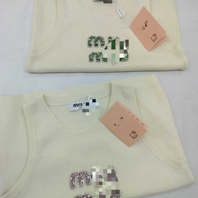 Vest Spring Summer New Heavy Crystal Rhinestone Letter Slim Fit Base Camisole Women Sleeveless Top T260304