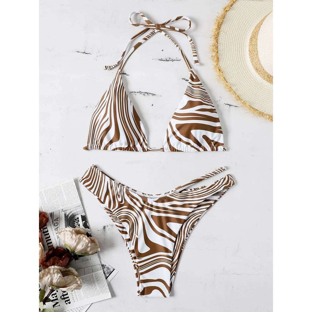 Sexy Micro Bikini 2023 Halter Swimwear Women Swimsuit Female Thong Bikinis Set Swimming for Bathing Suit Woman Beachwear biquini Y260303